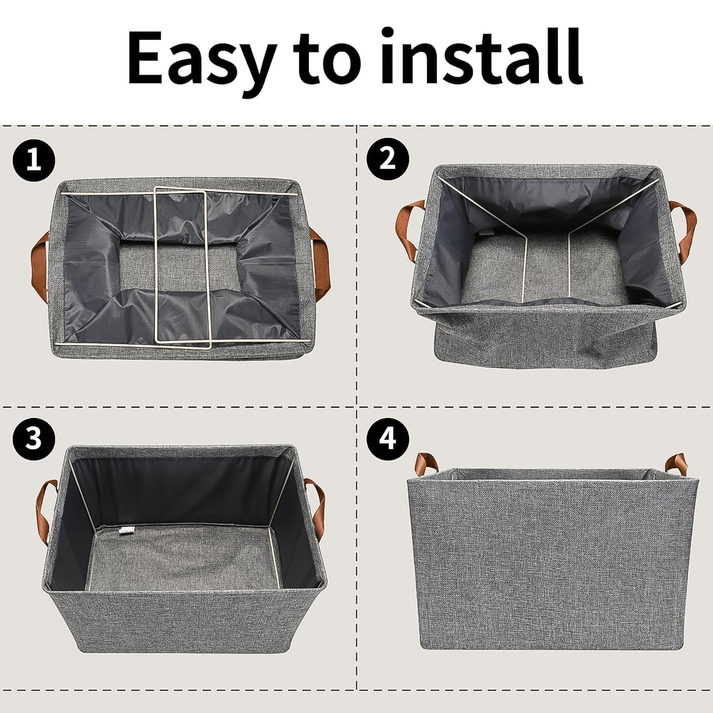 Foldable Cloth Storage Organizer With Handles