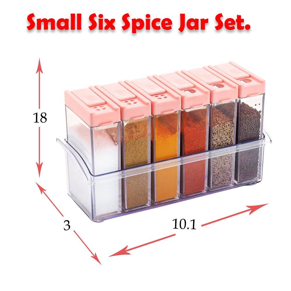Mason-Style Spice Jar Set (Multicolour)
