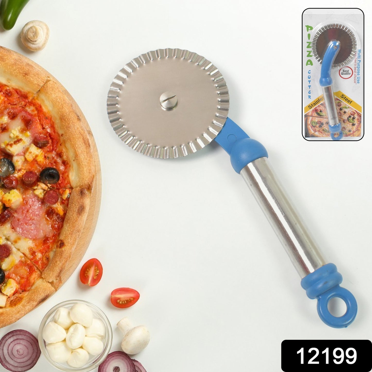Multi Purpose Use Curly Pizza Cutter Pastry Cutter Sandwiches Cutter (1 Pc)