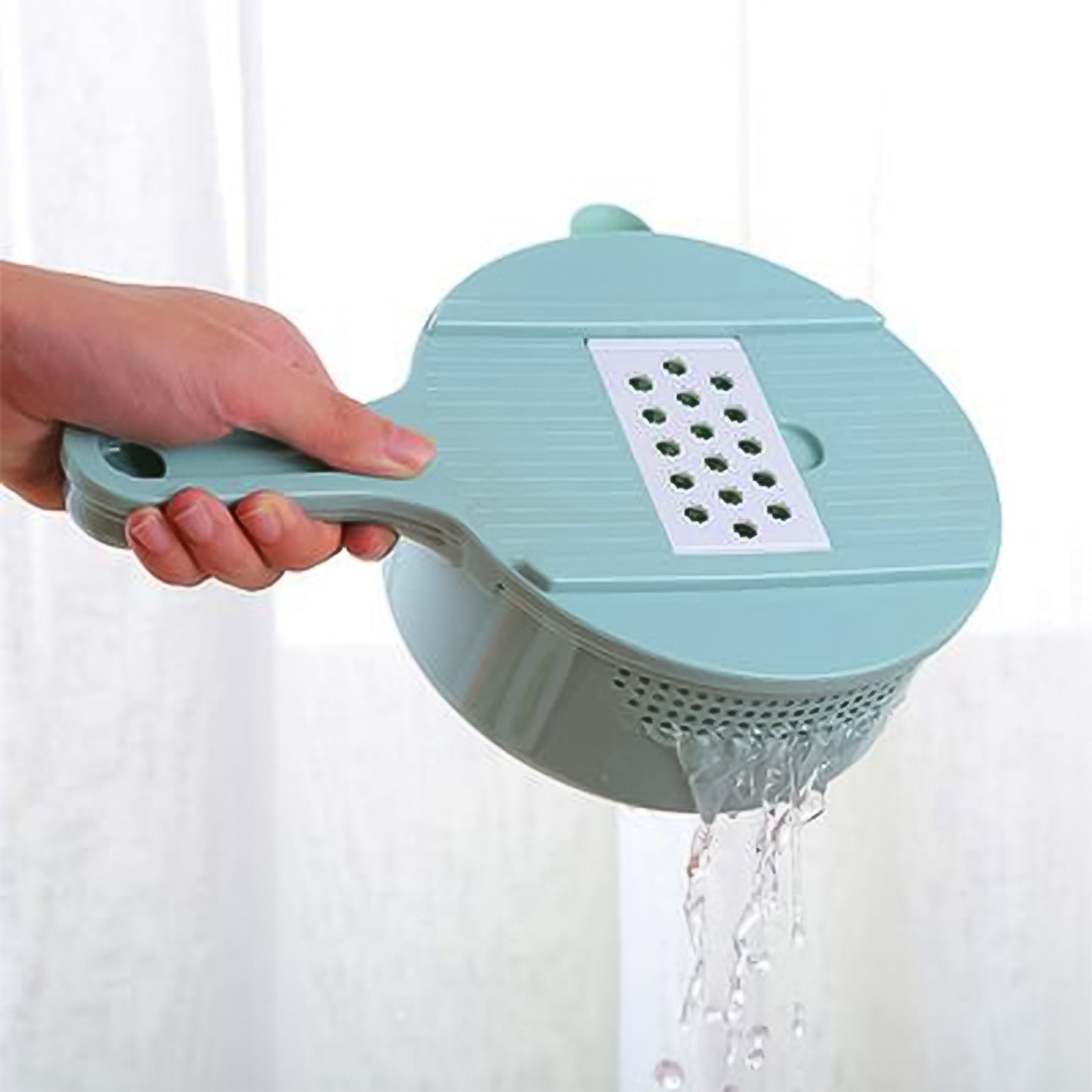6 In 1 Vegetable Chopper with Drain Basket