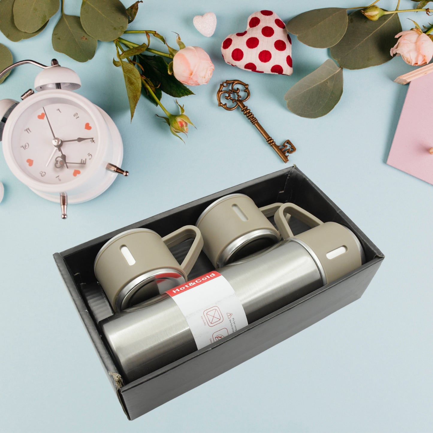 Stainless Steel Vacuum Flask Combo Set