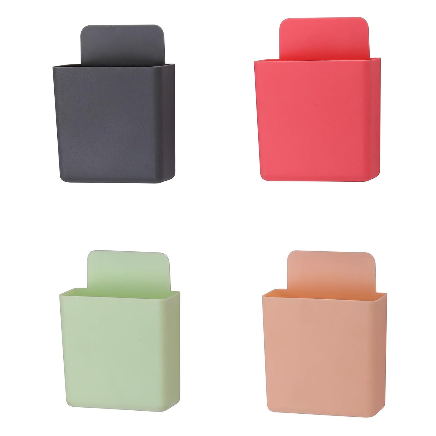 8485 Multipurpose Plastic Wall Mounted Remote Mobile Holder Stand (Pack Of 4)