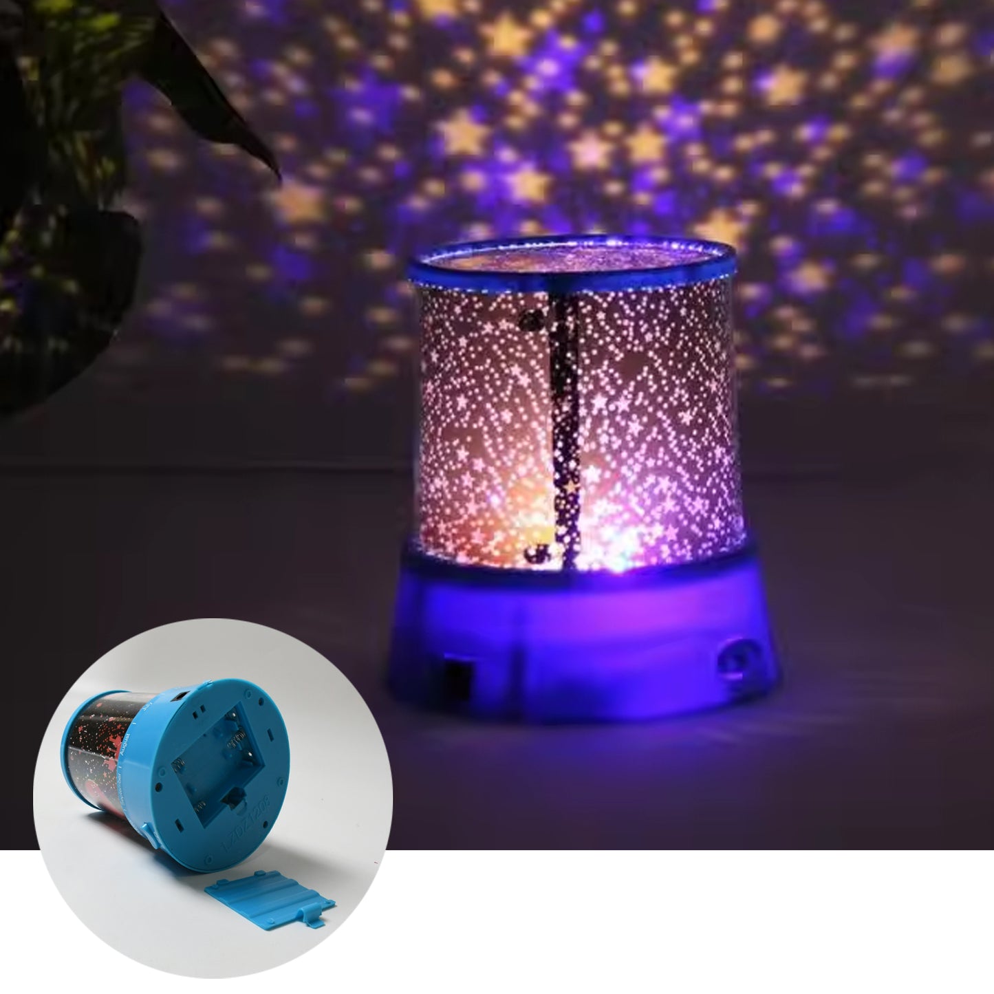 LED Projector Night Lamps Rotation With Music