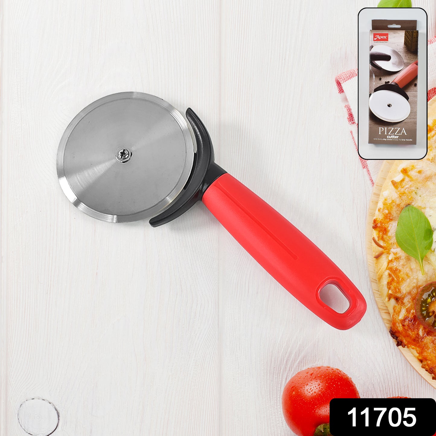 Apex Premium Stainless Steel Pizza Cutter (1 Pc Mix Color)