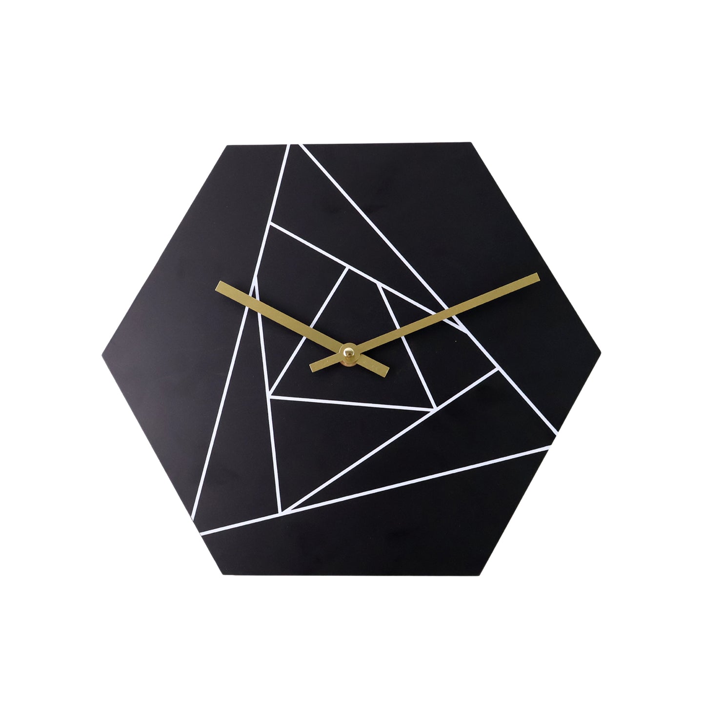 Modern Geometric Hexagon Wall Clock