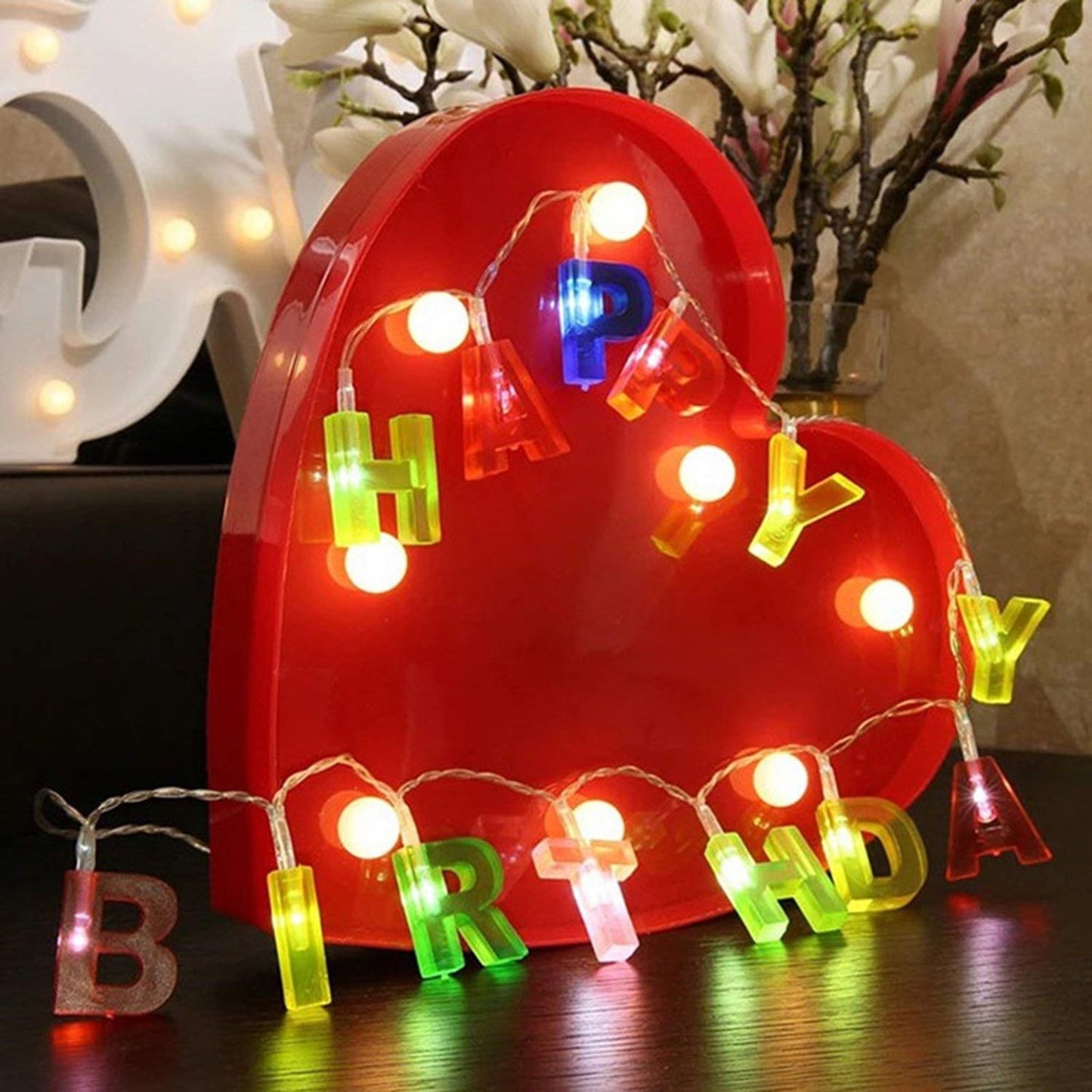 Happy Birthday LED Letter Battery Operated String (Multicolour)