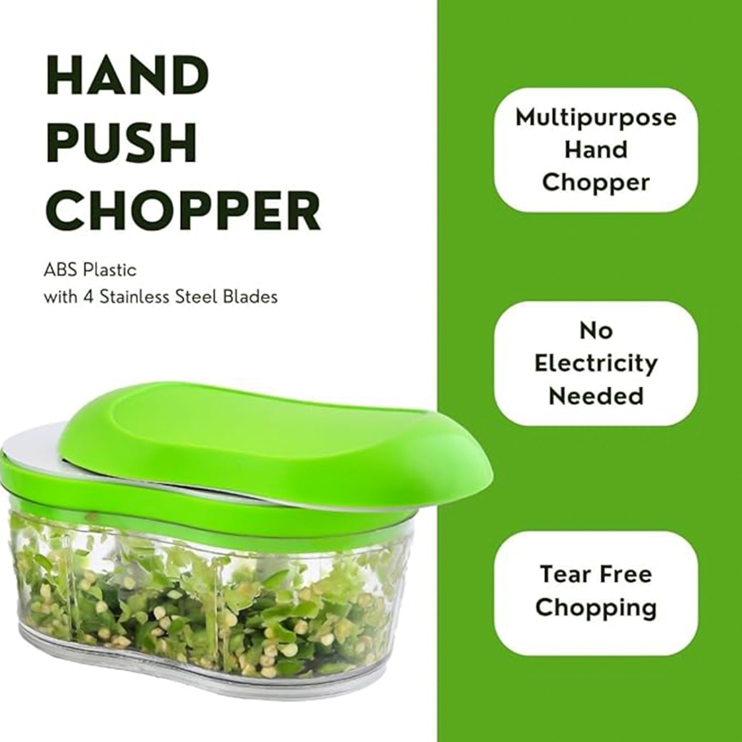 Manual Hand Push Vegetable Chopper