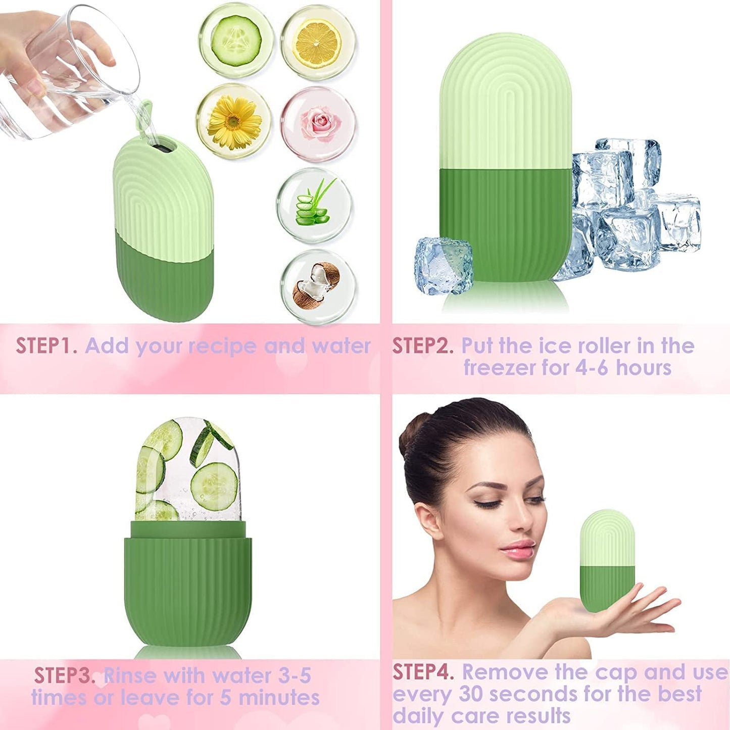 Beauty Ice Roller For Face (Multicolour)