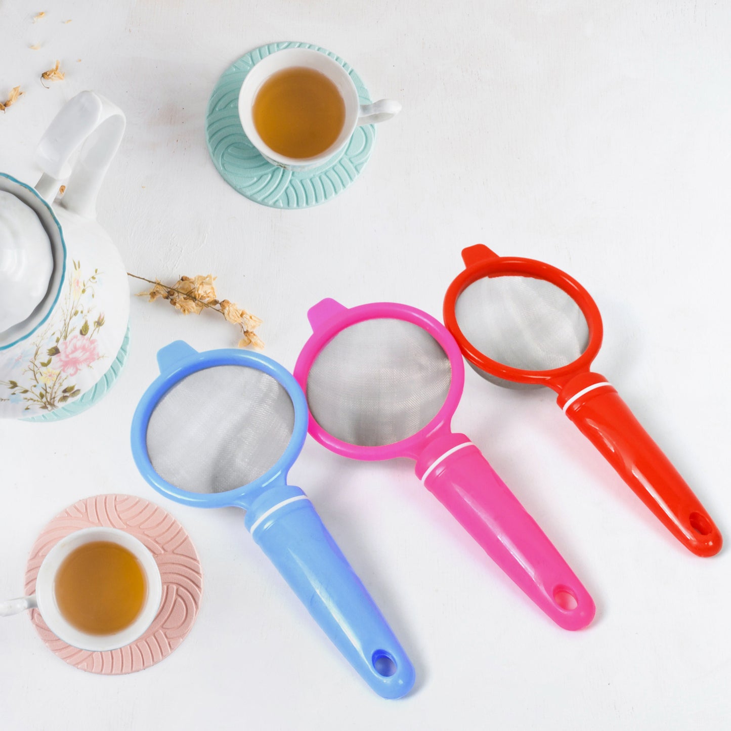 Plastic Multipurpose Tea And Coffee Strainer (Pack Of 12 Pcs)