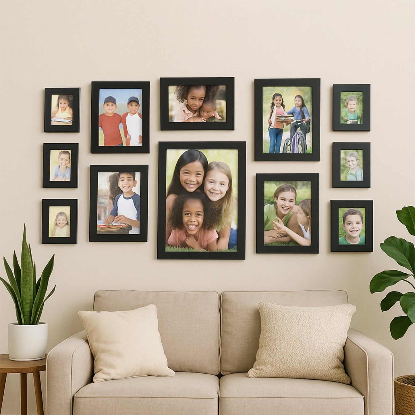Premium Black Photo Frame Set 12 Pcs