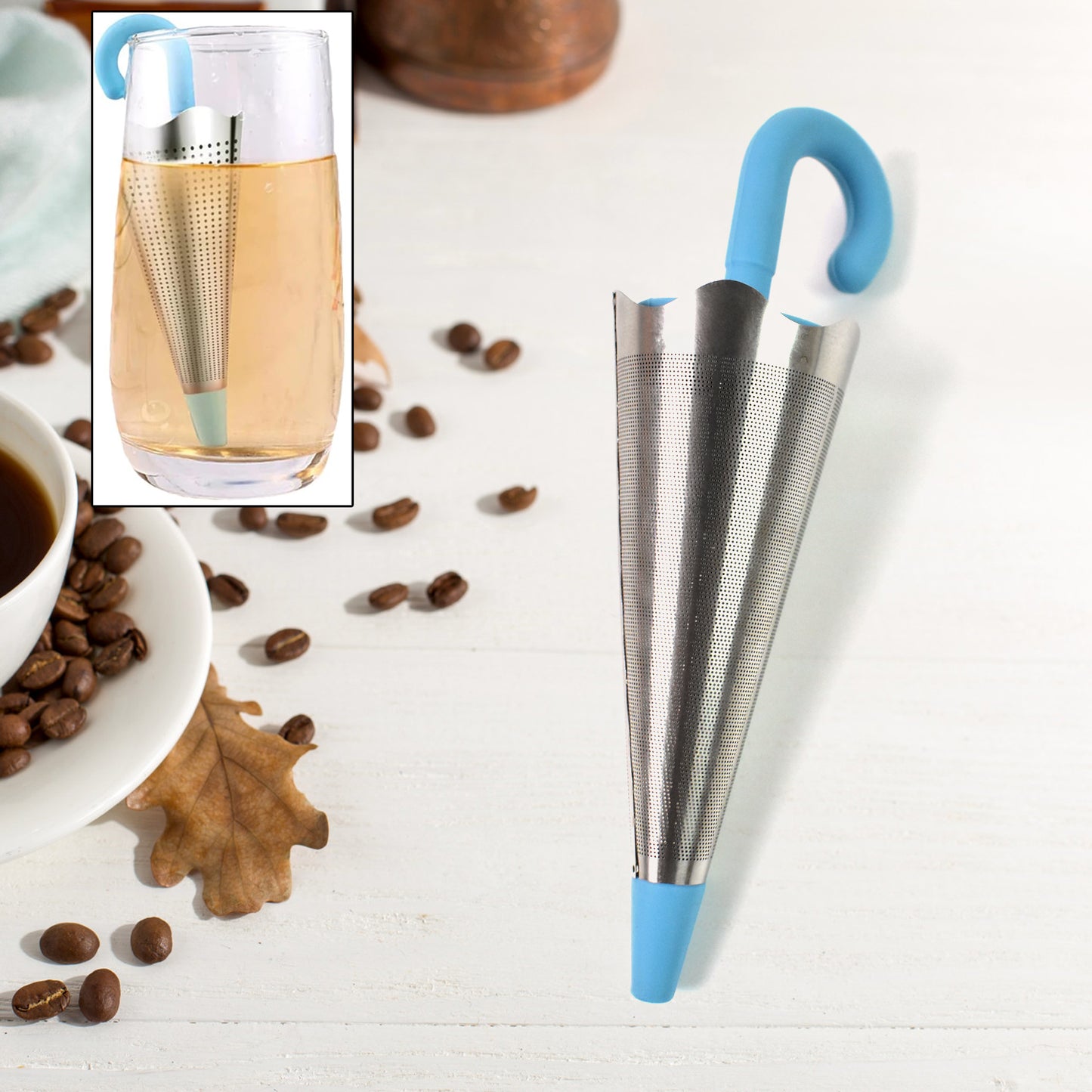 Reusable Umbrella Tea Strainer Without Tray Stand