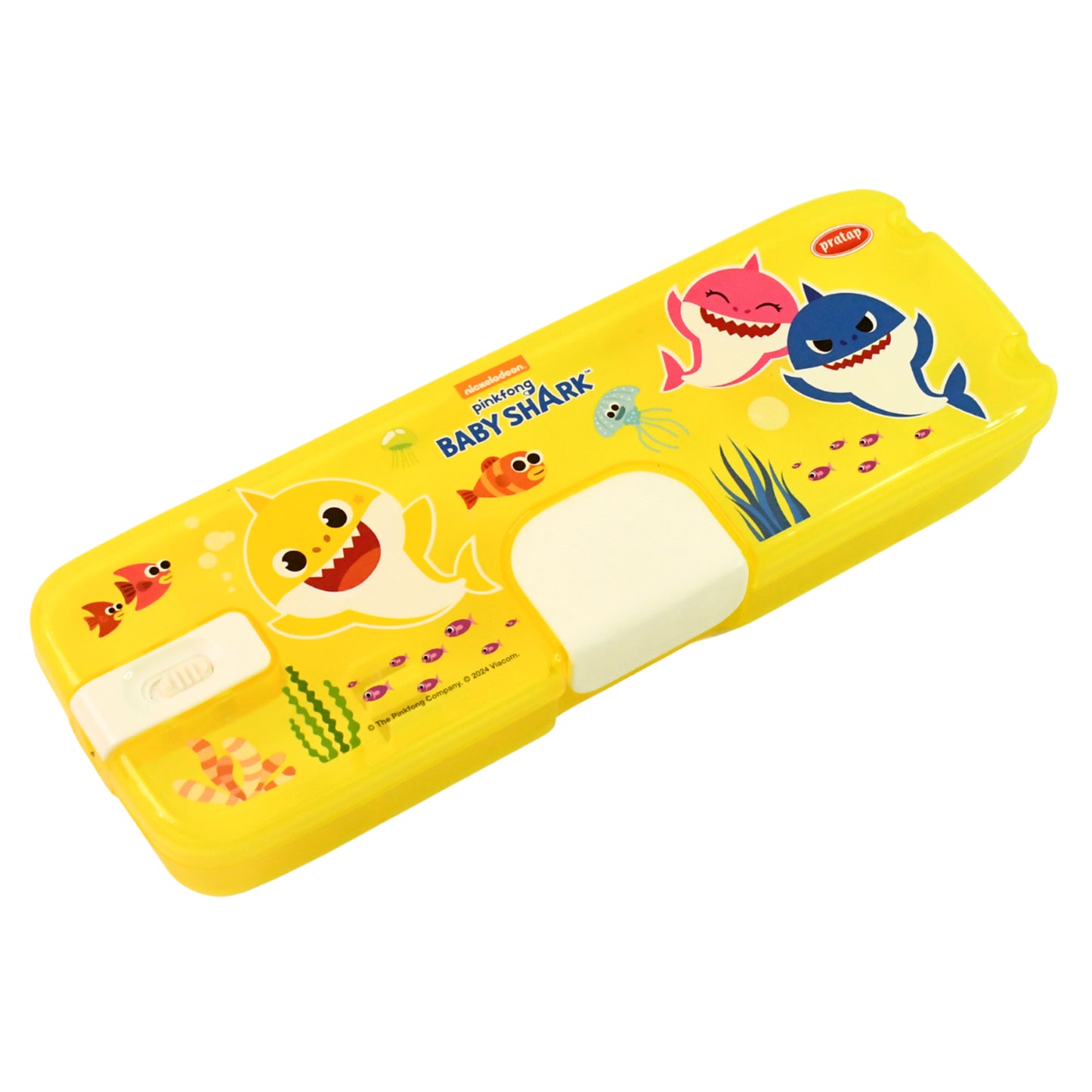 Cartoon Pencil Box With LED Light (1 Pc)