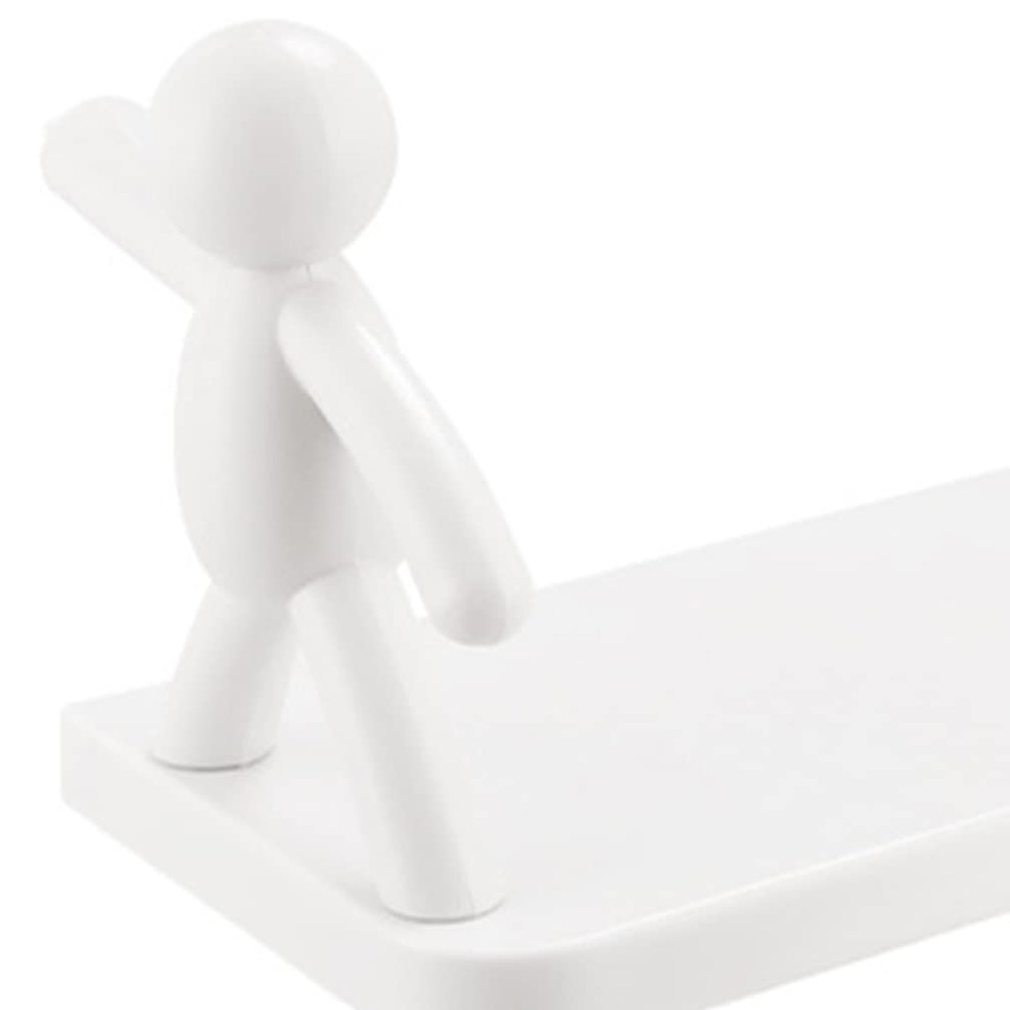 9271b Self Adhesive Cute Floating Shelves Wall Shelf Wall Mounted Organizer - Human Figurine Brown Box