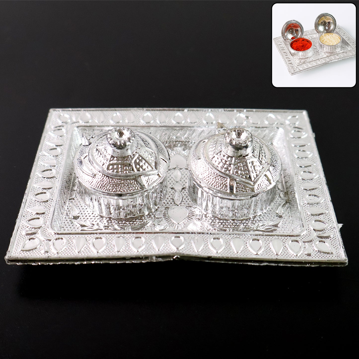 Tray Shape Special Pooja Thali