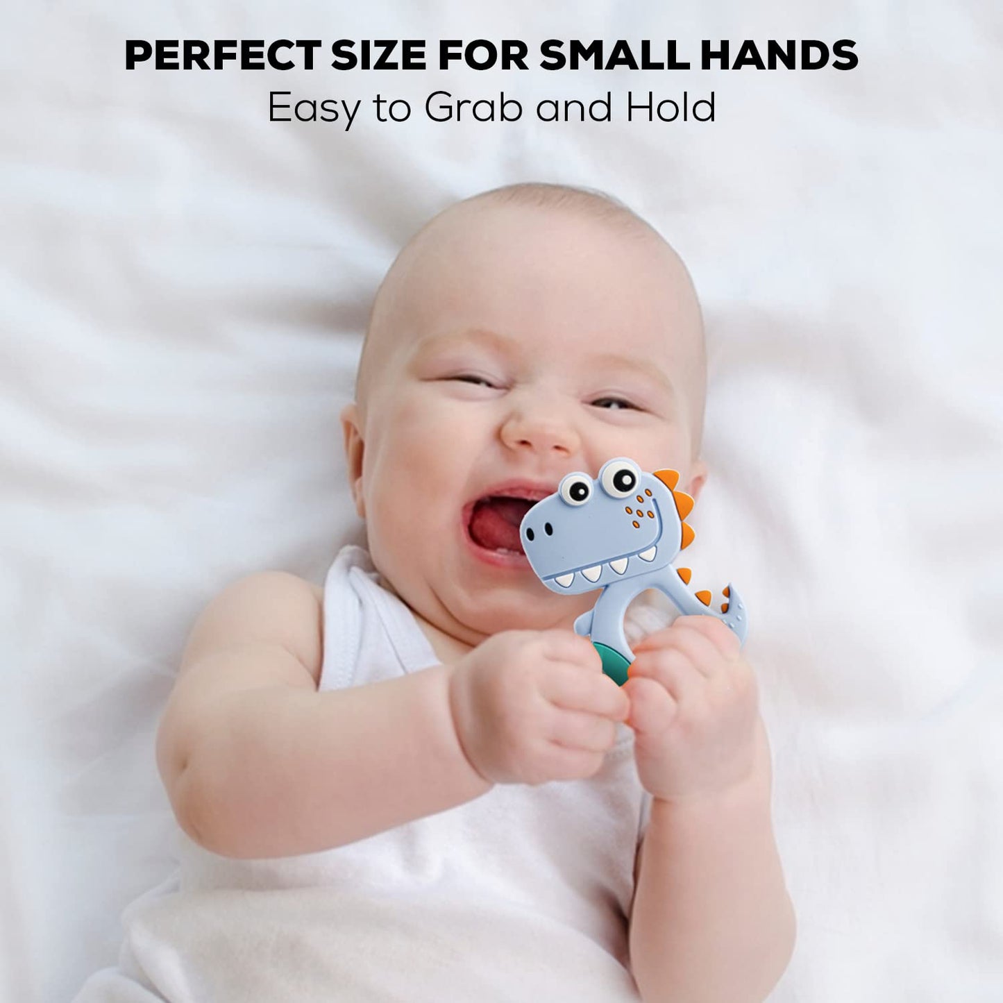 Silicone Dinosaur Teether For Baby (Mix Colour)
