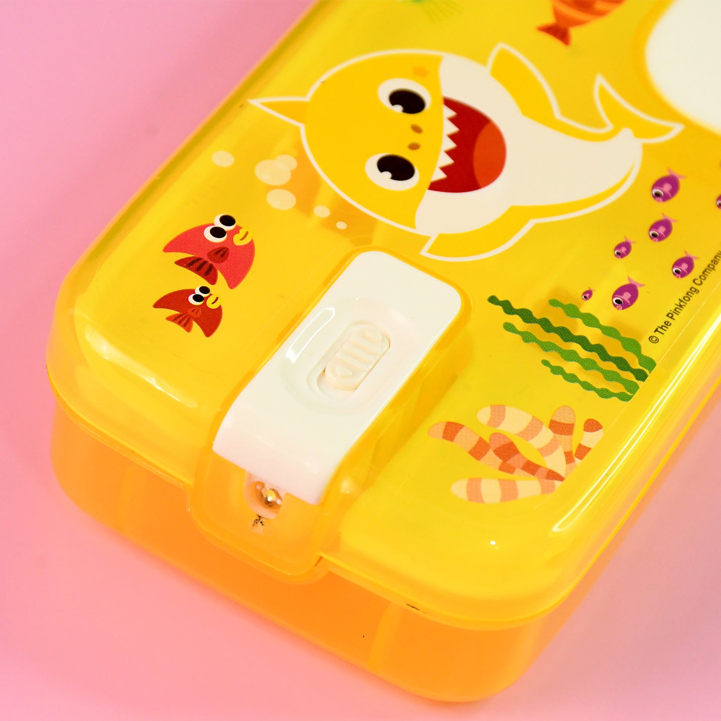 Cartoon Pencil Box With LED Light (1 Pc)