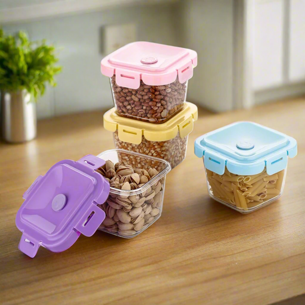 Airtight Food Storage Containers With Lid (4 Pcs Set)