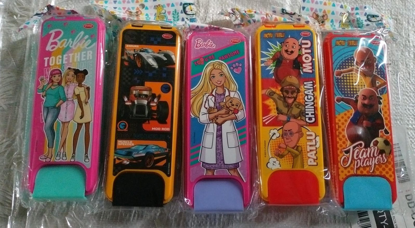 Cartoon Printed Hard Top Pencil Box ( Mix Design)