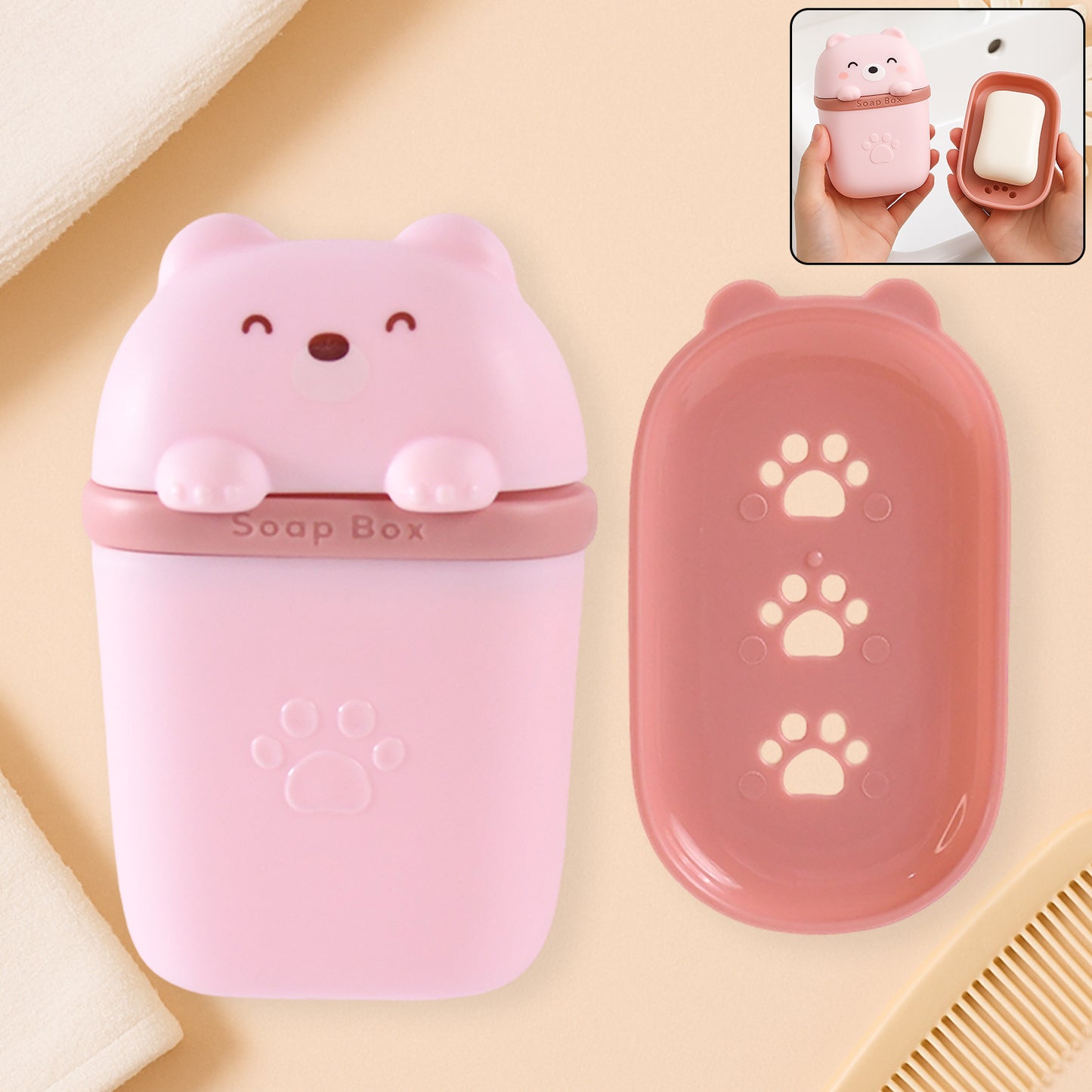 Cute Bear Soap Case
