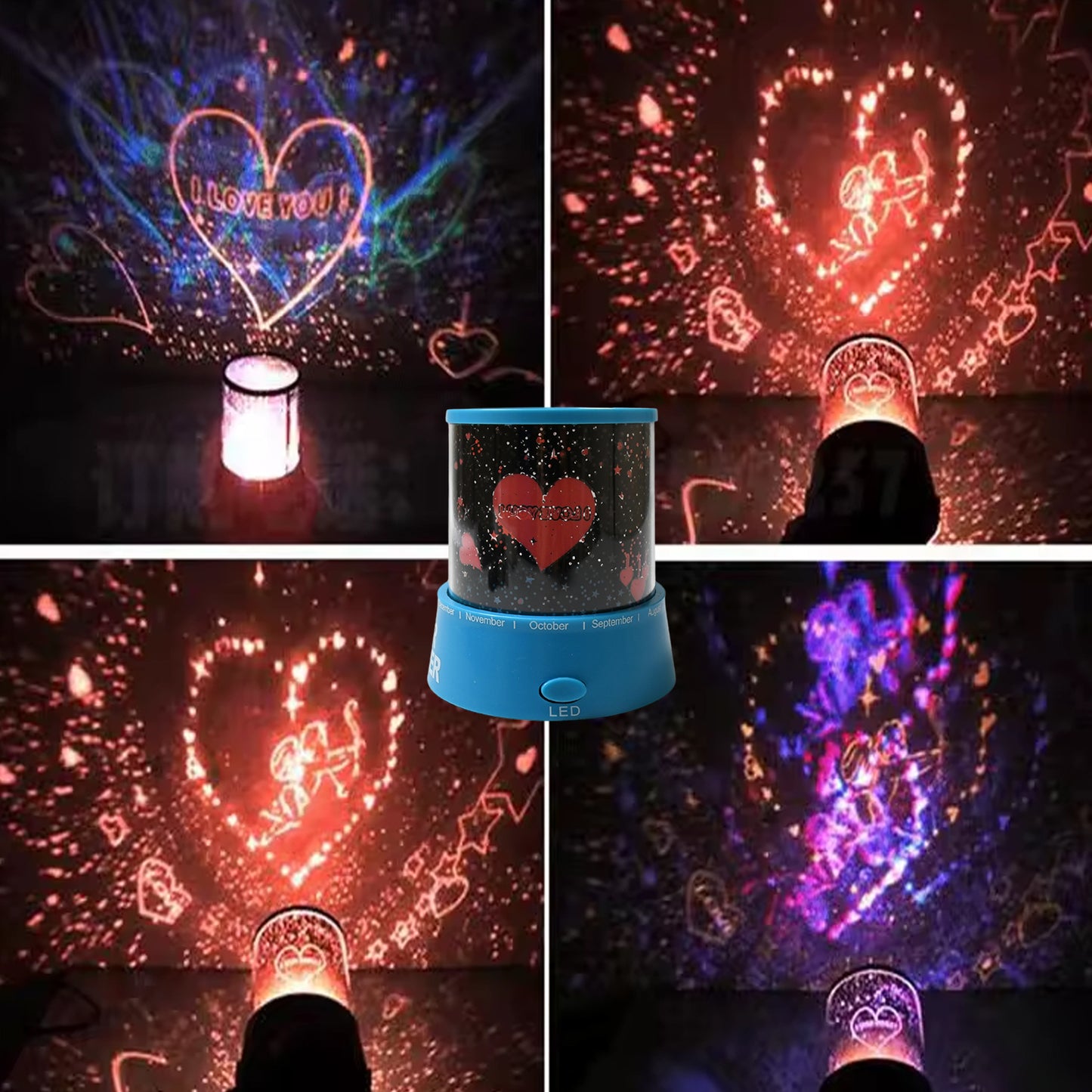 LED Projector Night Lamps Rotation With Music