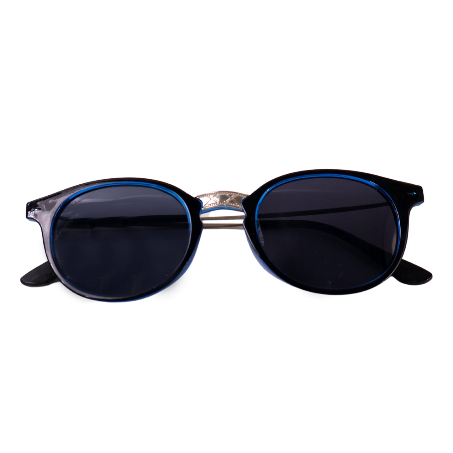 Blue Uv Protected Round Sunglasses Classic Sunglasses For Men Women Lightweight