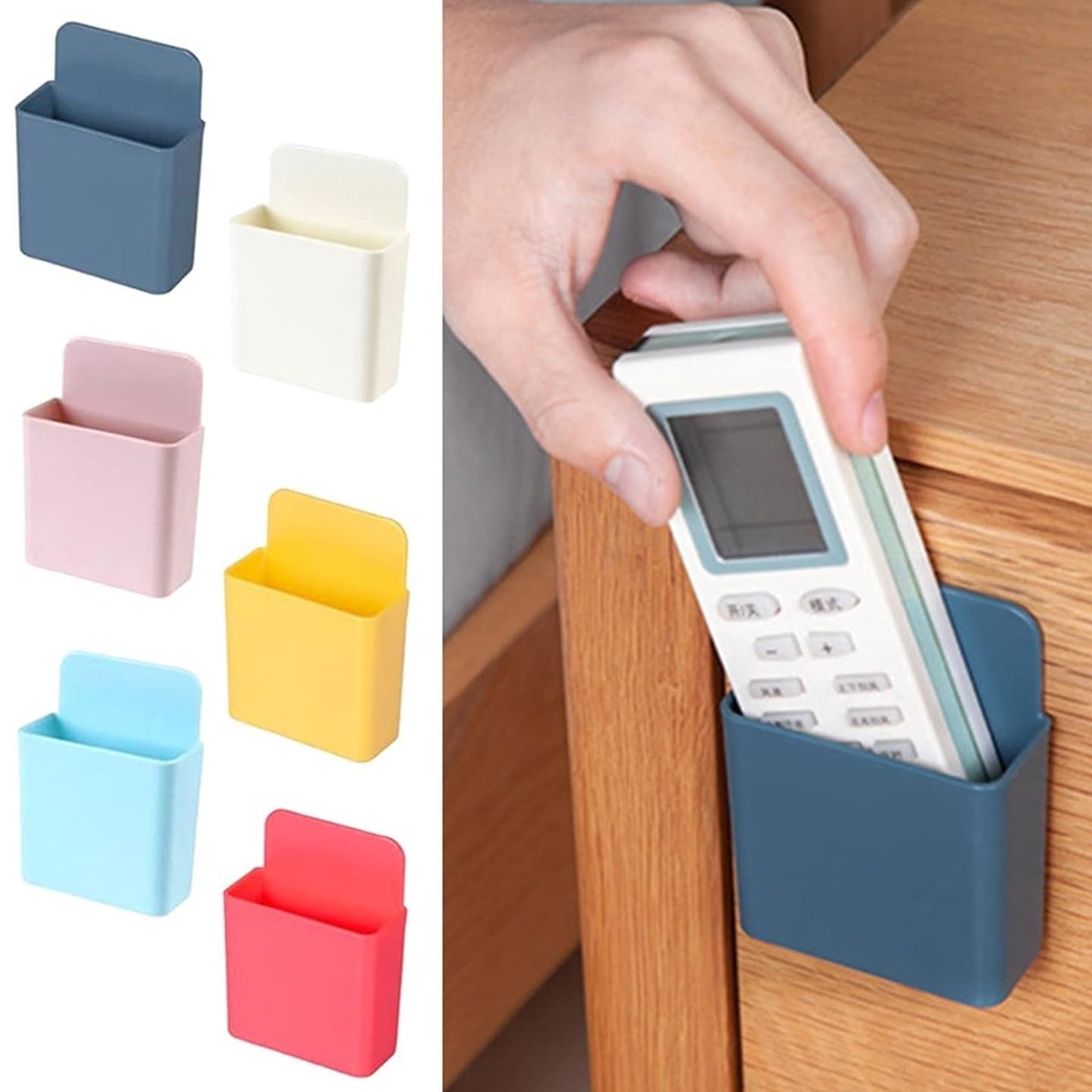 8485 Multipurpose Plastic Wall Mounted Remote Mobile Holder Stand (Pack Of 4)