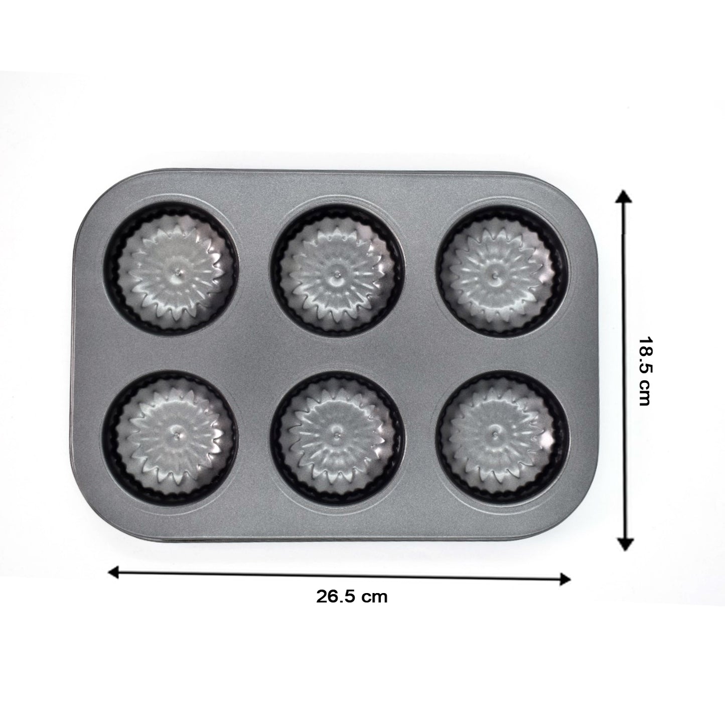 6 Slot Non-stick Cupcake Baking Molds