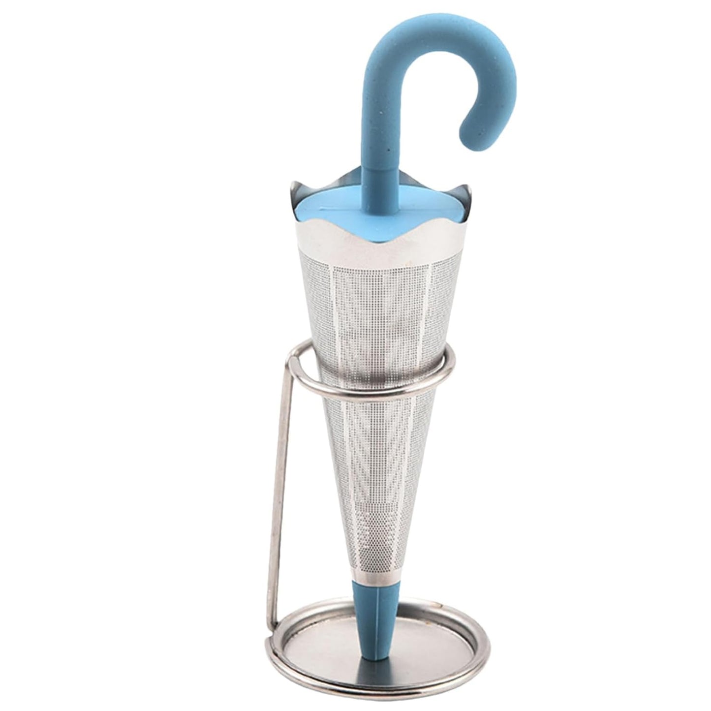 Reusable Umbrella Tea Strainer With Tray Stand