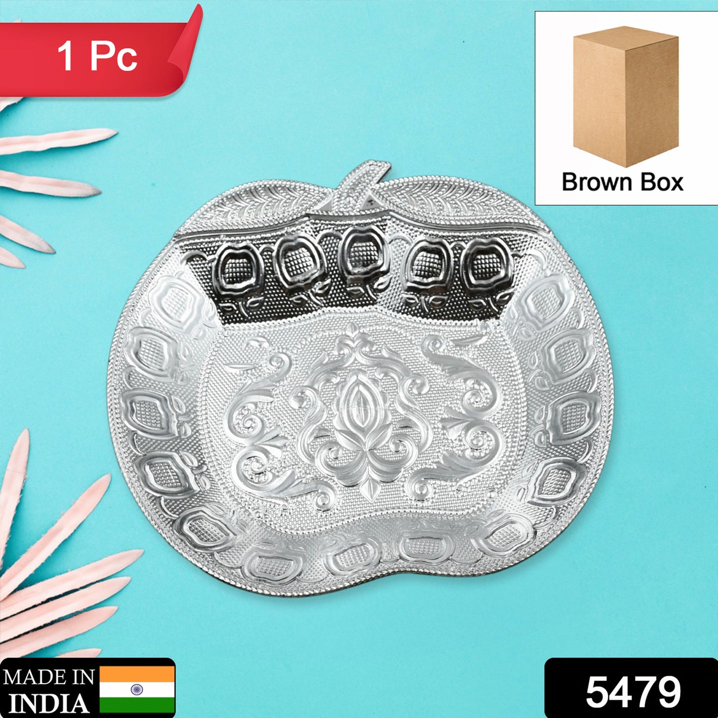 5479 Decorative Mukhwas Serving Tray Serving Mukhwas Plate Fancy Candy Tray Dry Fruit Serving Tray (1 Pc Set)