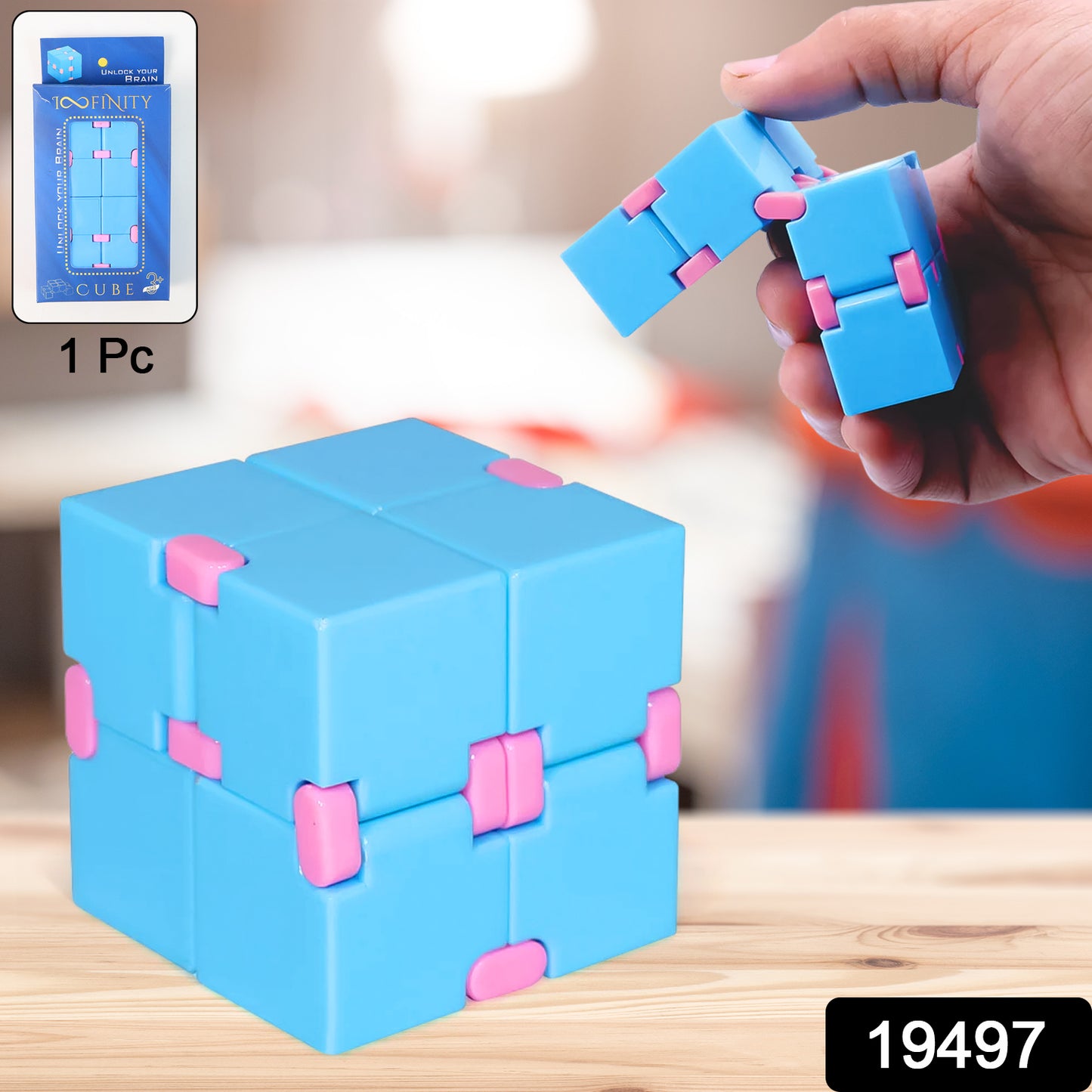 Infinity Cube Fidget Toy Stress Relief Hand Puzzle For Kids Adults 1 Pc