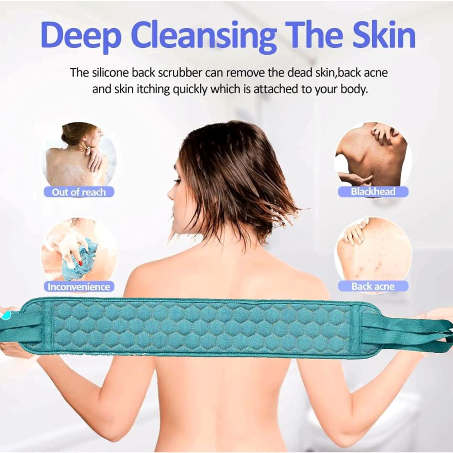 Bath Shower Scrubber & Loofah Sponge Set