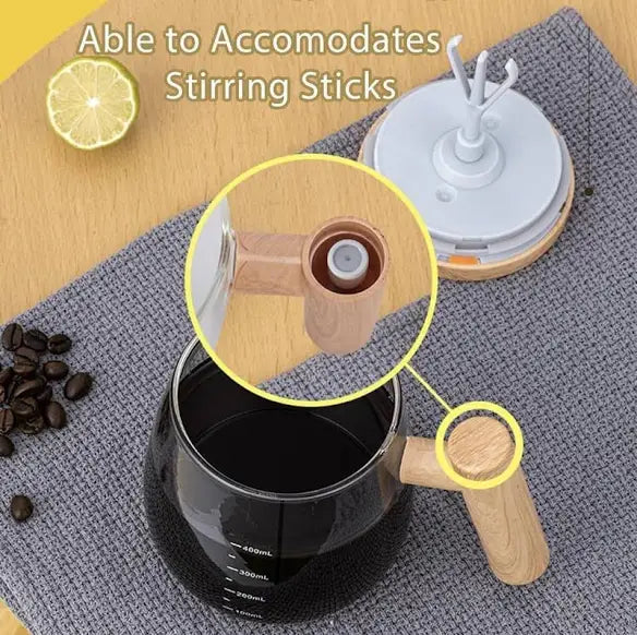 Self Stirring Wooden Coffee Mug