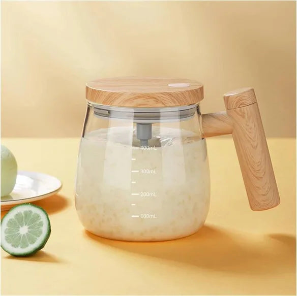 Self Stirring Wooden Coffee Mug