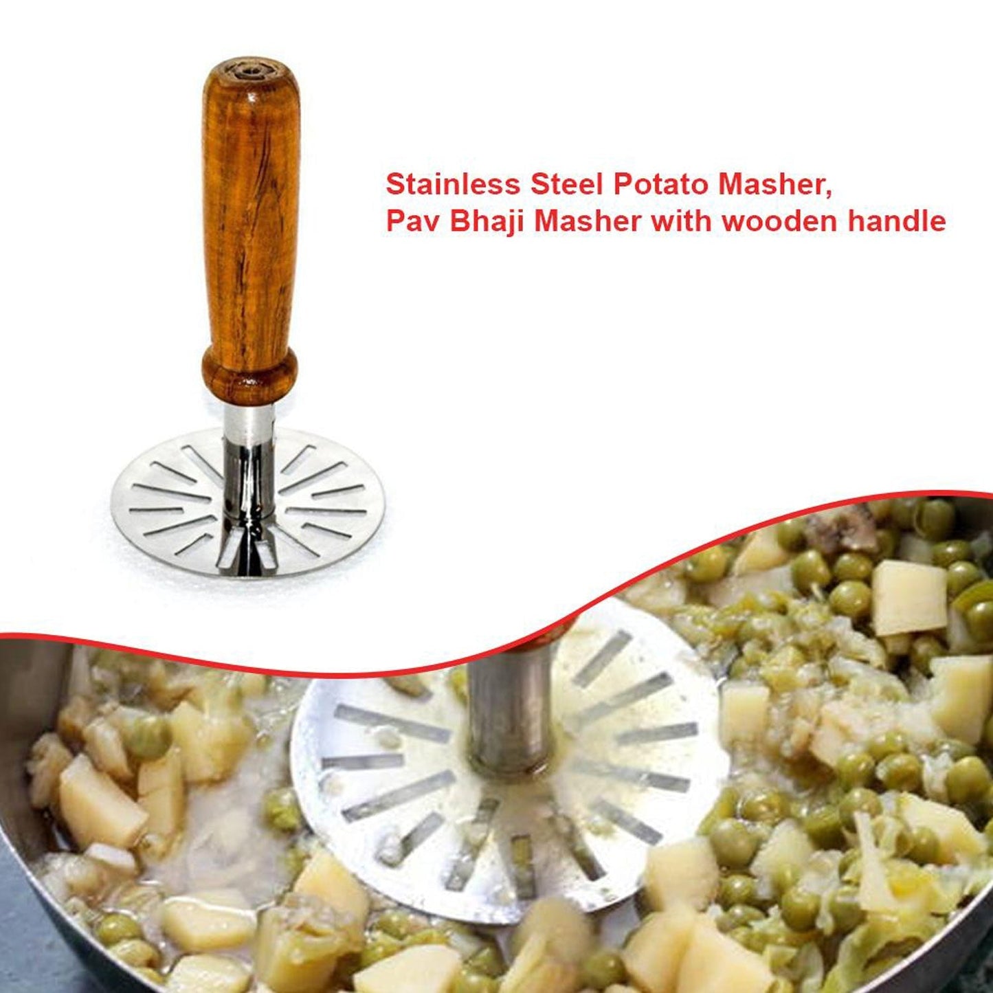 Stainless Steel Pav Bhaji Masher