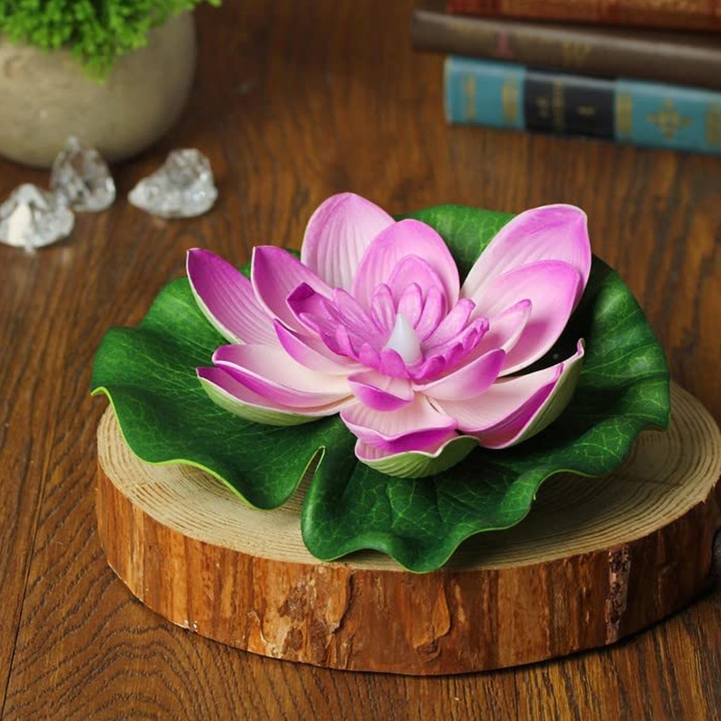6556 Water Floating Smokeless Candles Lotus Flowers Sensor Led Tealight For Outdoor And Indoor Decoration - Pack Of 6 Candle Candle (Pack Of 6)