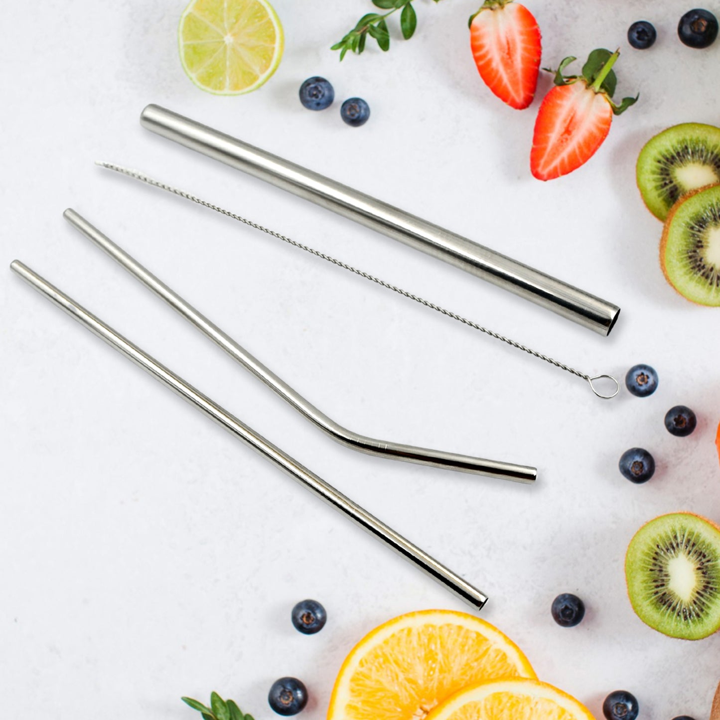 Reusable Stainless Steel Straws With Travel Case