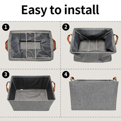 Foldable Cloth Storage Organizer With Handles