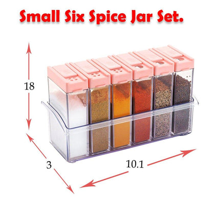Mason-Style Spice Jar Set (Multicolour)