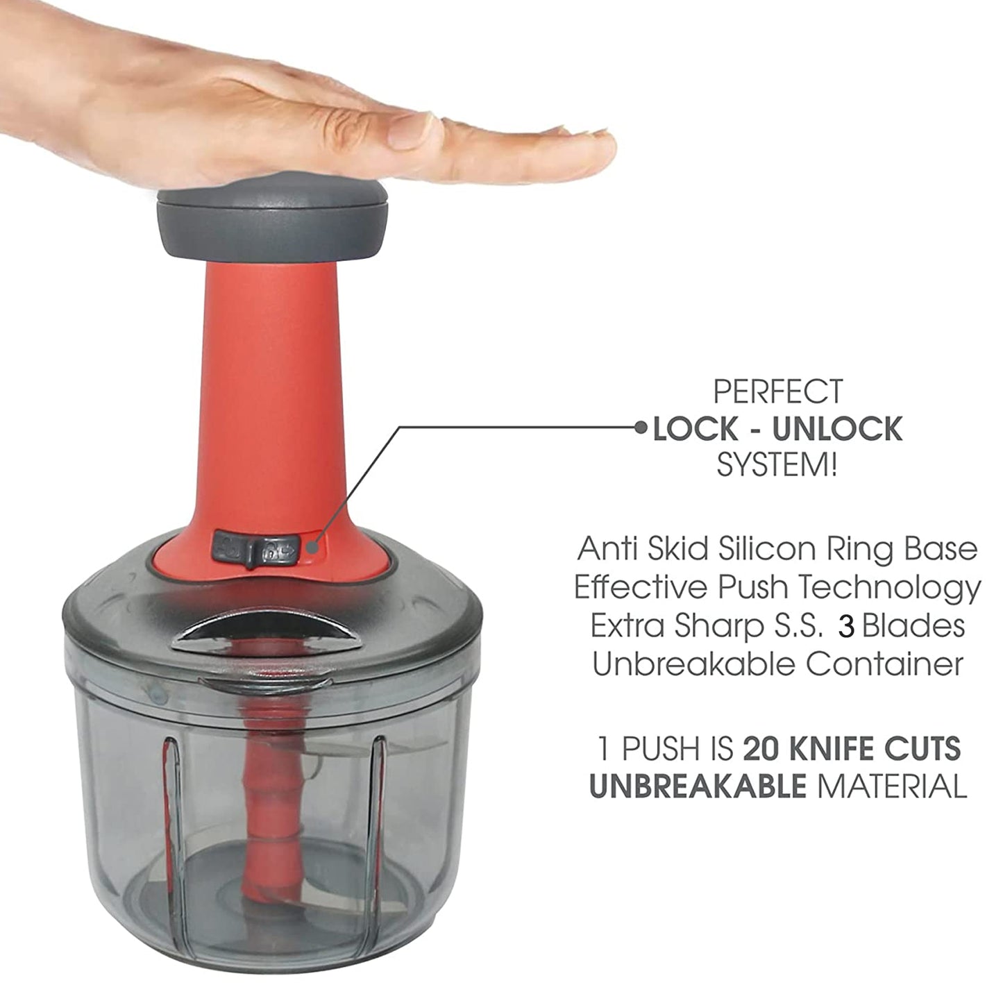 Matte Finish Manual Hand Press Chopper