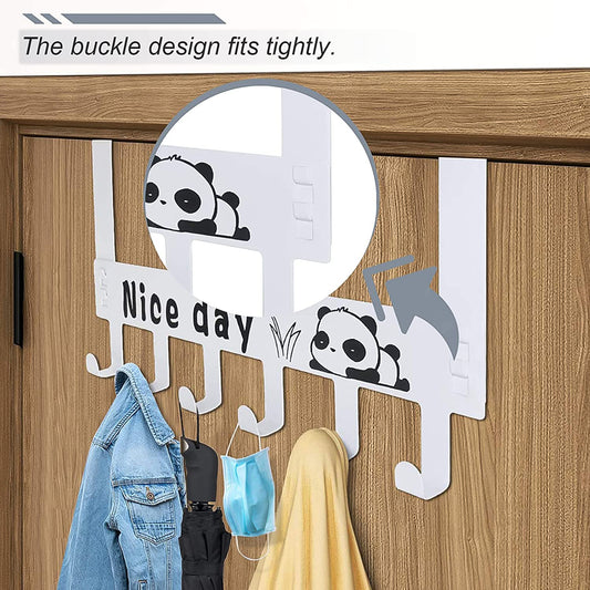 Heavy-duty Carbon Steel Door Hook Hanger Rack (1 Pc White)