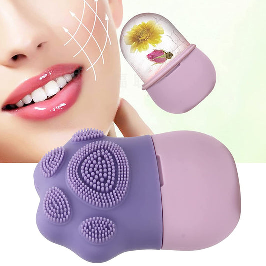 Non-Slip Silicone Face Ice Roller & Scrubber