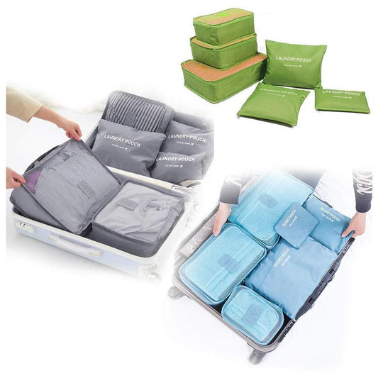 Cloth Organizer Pouch (Multicolour)(6 Pcs)