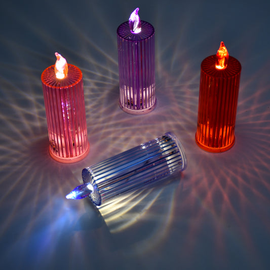 Decoration Crystal Candle Lights (Multicolor Pc -1)