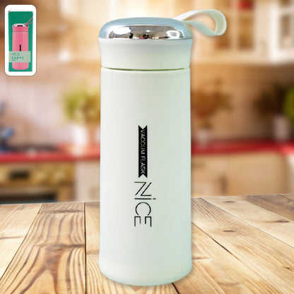 Water Bottle 400ml Leak Proof Glass Water Bottle With Daily Water Intake For Gym And Children Nice Bottle (1 Pc  White Color)