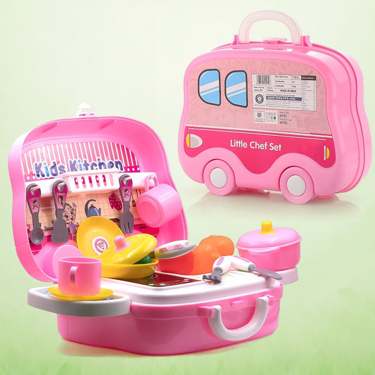 Portable Kitchen Suitcase Set for Kids