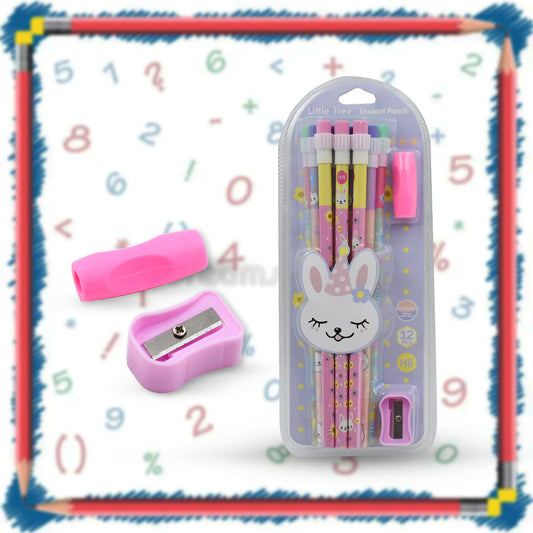 Cute Rabbit Drawing Pencil Set (14 Pc Set)