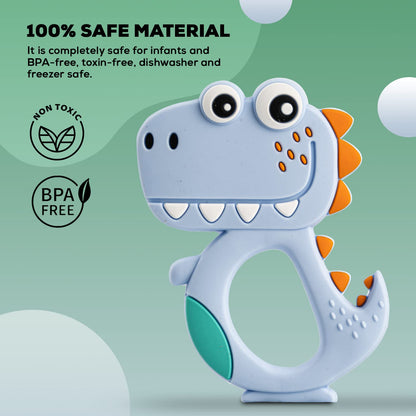 Silicone Dinosaur Teether For Baby (Mix Colour)