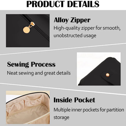 Premium Travel Makeup  Toiletry Organizer (Black)