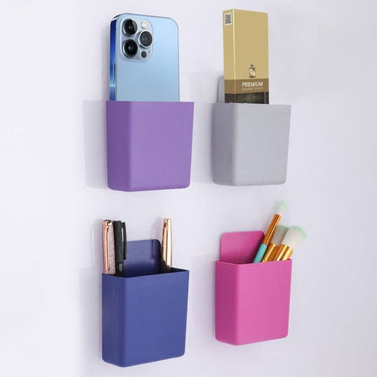 Multipurpose Plastic Wall Mounted Mobile Holder Stand  (Pack Of 4)