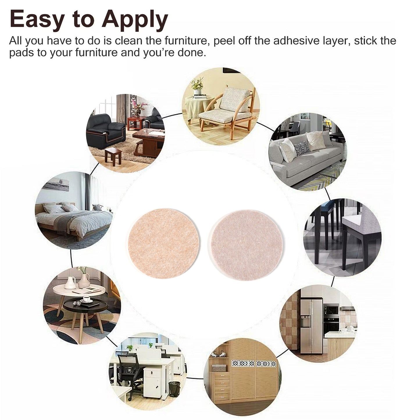 Self-adhesive Cork Coasters Round - (2pc)